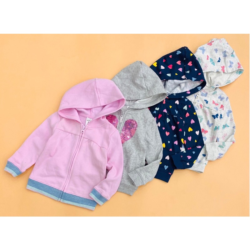 Áo khoác liền nón bé gái size 9m - 4y