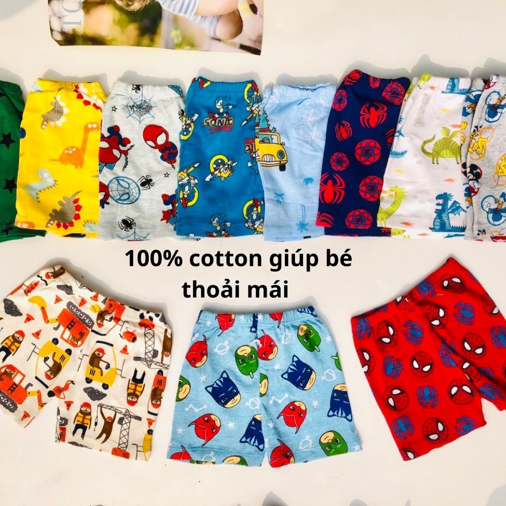 Quần đùi chục bozip cotton cho bé trai bé gái