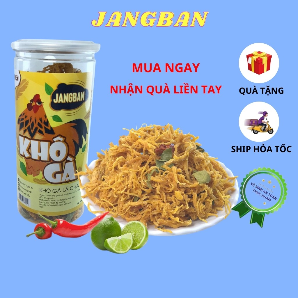 Khô Gà Lá Chanh 300g JangBan Món Ngon Ăn Vặt Mỗi Ngày