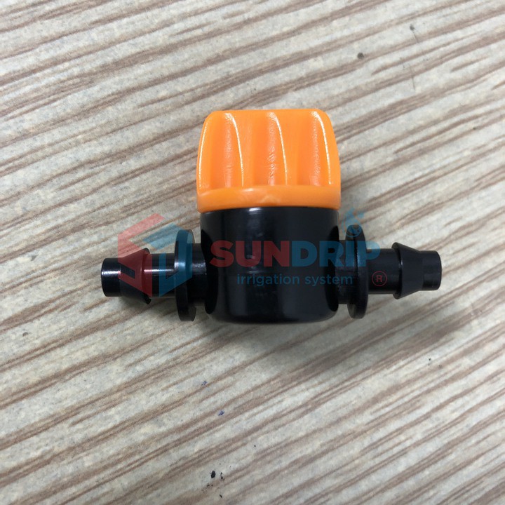 Combo 100 Van Khóa Sino PE 6mm Điều Chỉnh Lưu Lượng Màu Cam Đen