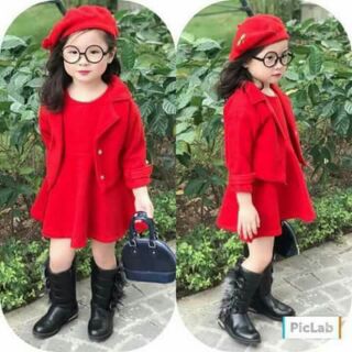 Combo set váy dạ cho bé