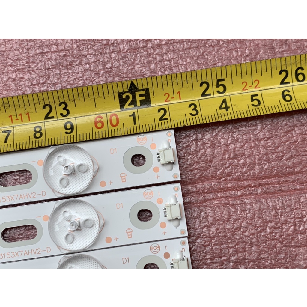 THANH LED TIVI LG 32LJ500 32LJ550D 32LH500D LB-PF3030 HÀNG MỚI 100%, BỘ 3 THANH, MỖI THANH 7 BÓNG 3V, DÀI 62cm