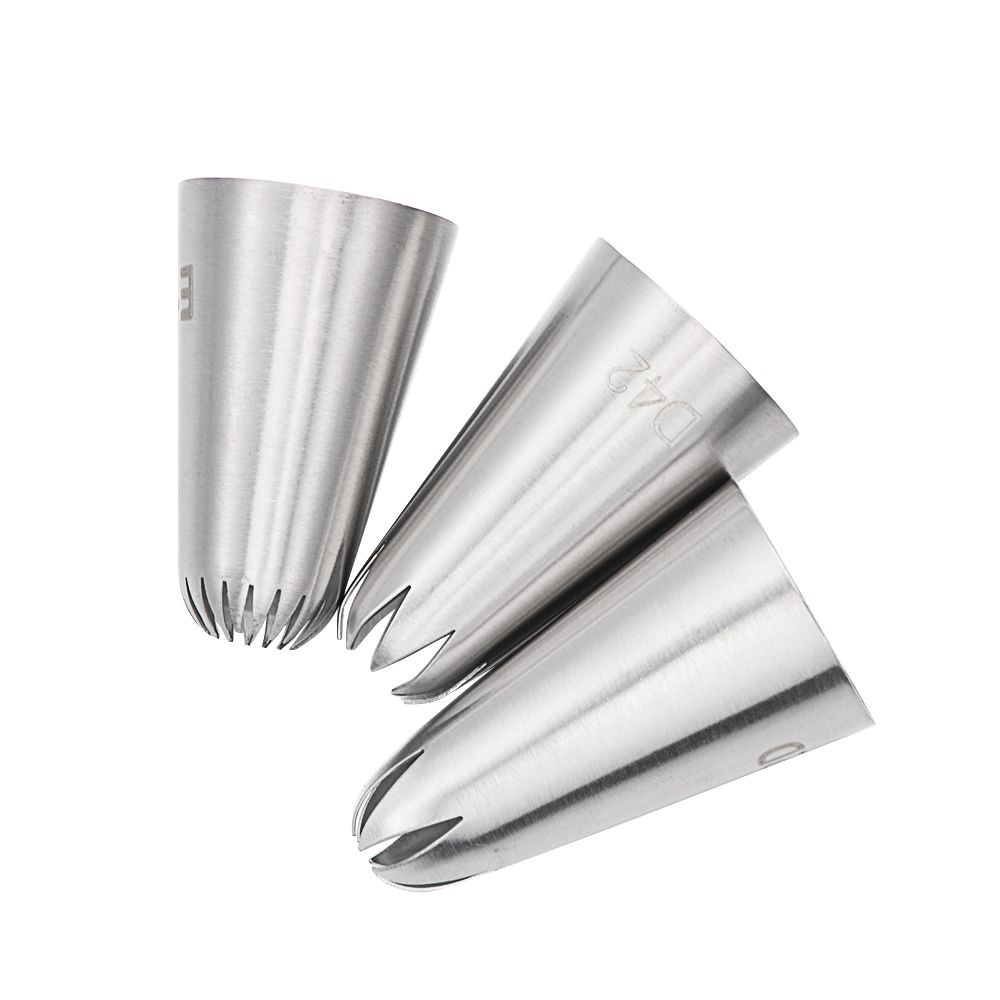 Bộ 3 Đầu Bắt Bông Kem Trang Trí Bánh Bằng Thép Không Gỉ