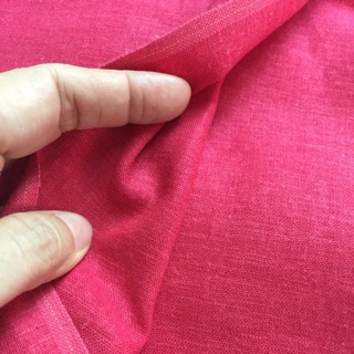 Vải linen bột màu đỏ hồng