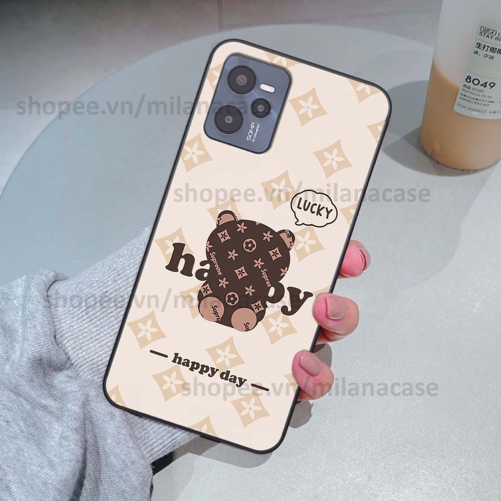 Ốp Realme C35 gấu be@rBrick gấu Teddy Kaws siêu đẹp, phong cách, cá tính