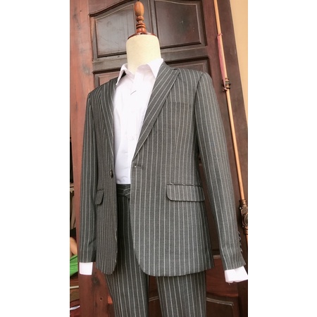 Bộ Vest Nam Công Sở Kẻ Sọc Thiết Kế Cao Cấp