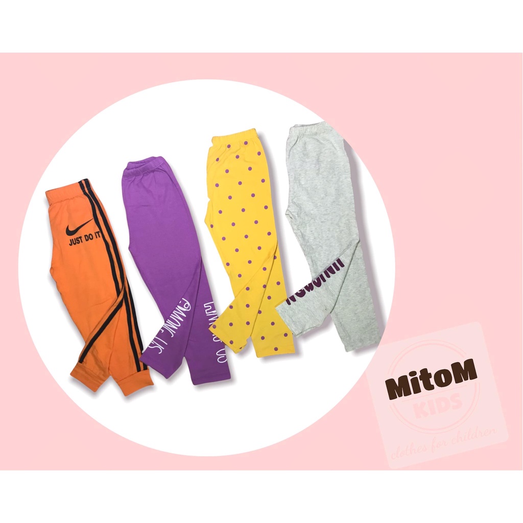 [SALE SỐC] Set 4 quần dài bé gái ♥️ FREESHIP ♥️ Chất thun cotton, thun gân mềm mịn, co giãn tốt, màu sắc tươi sáng