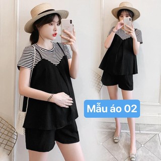 Áo bầu phối hai dây hè HT8840