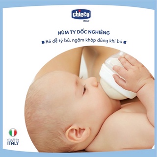 Bình sữa núm nghiêng Pisa Natural Feeling 0M+ 2M+ 6M+ Chicco