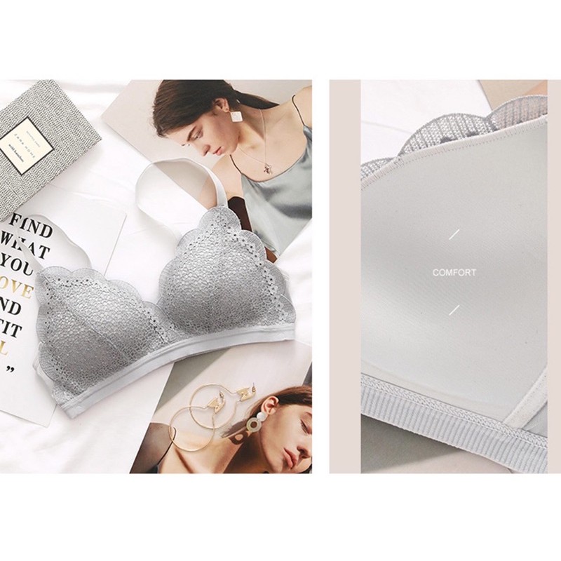 Áo Lót Ren Mềm Hoa BaBy Không Gọng Đệm Mỏng Sang Chảnh 8288