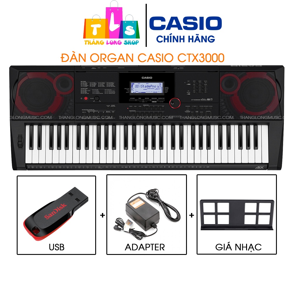 [Chính hãng] Đàn organ di động Casio CTX3000 - Casio Keyboard CTX 3000