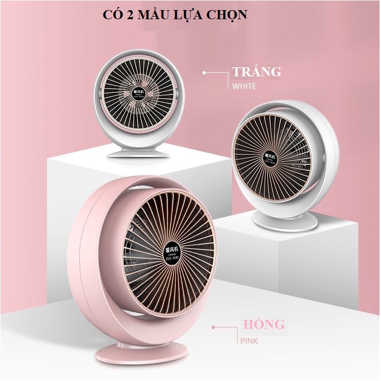 Quạt sưởi mini để bàn 2 chiều Heater Fan 800W, Máy sưởi ấm mini làm ấm nhanh chỉ 5s, Tự ngắt khi quá nhiệt