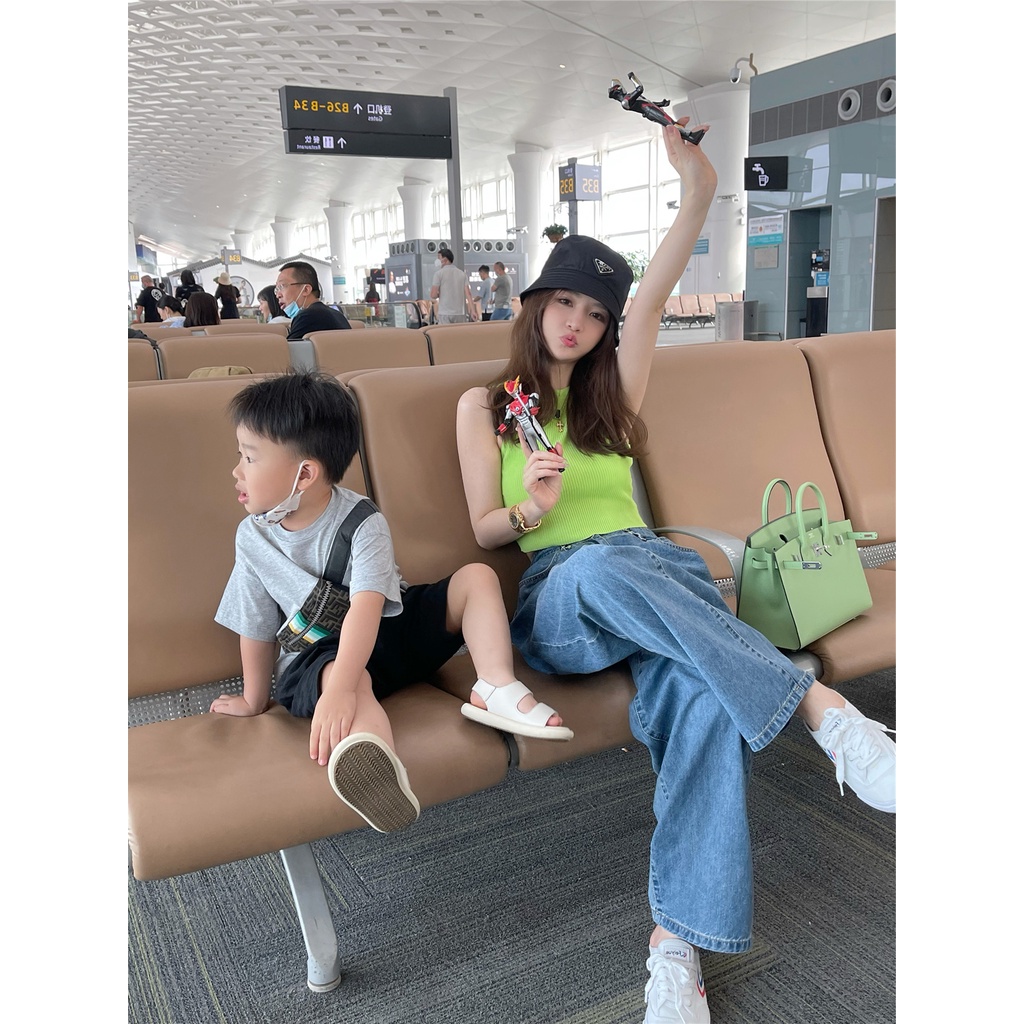 Áo Dệt Kim Không Tay Dáng Ôm Thời Trang Mùa Hè Cho Nữ