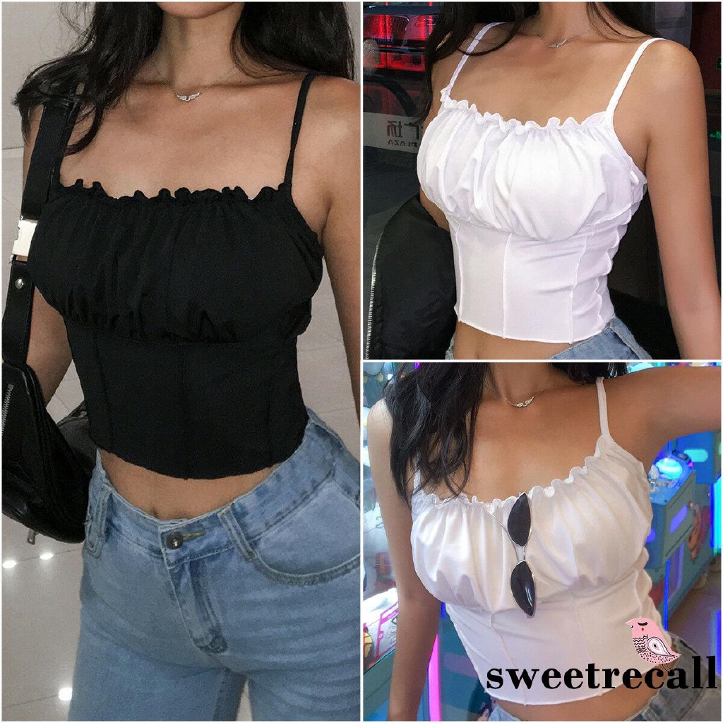 Áo croptop thiết kế không tay gợi cảm quyến rũ thời trang dành cho nữ | BigBuy360 - bigbuy360.vn