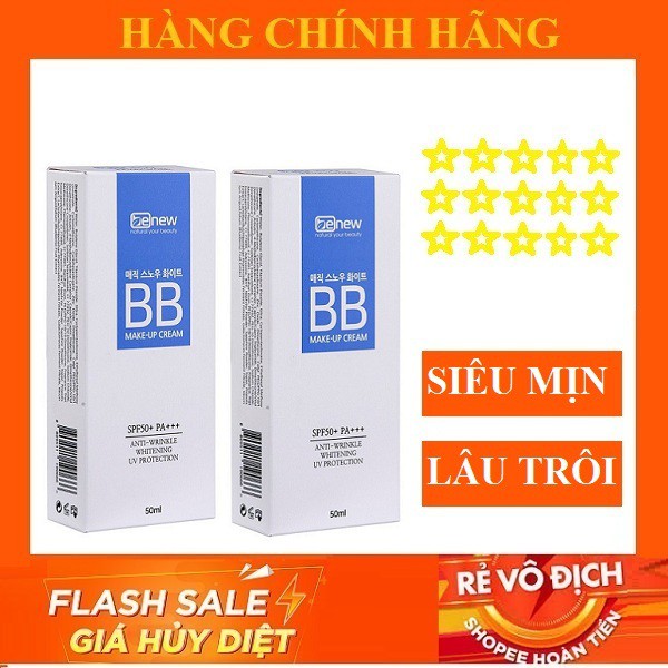 Combo 2 hộp kem nền trang điểm BB Cream BENEW MAGIC SNOW WHITE  3in1 Hàn quốc 50ml/Hộp