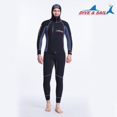 Bộ quần áo lặn Dive & Sail dày 5mm giữ ấm tuyệt đối với lớp nhung trong