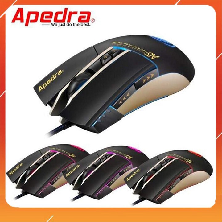 Chuột Gaming, Chuột Chơi Game Apedra A5 Có Led Cực Chất, Hàng Chính Hãng Bảo Hành 12 Tháng