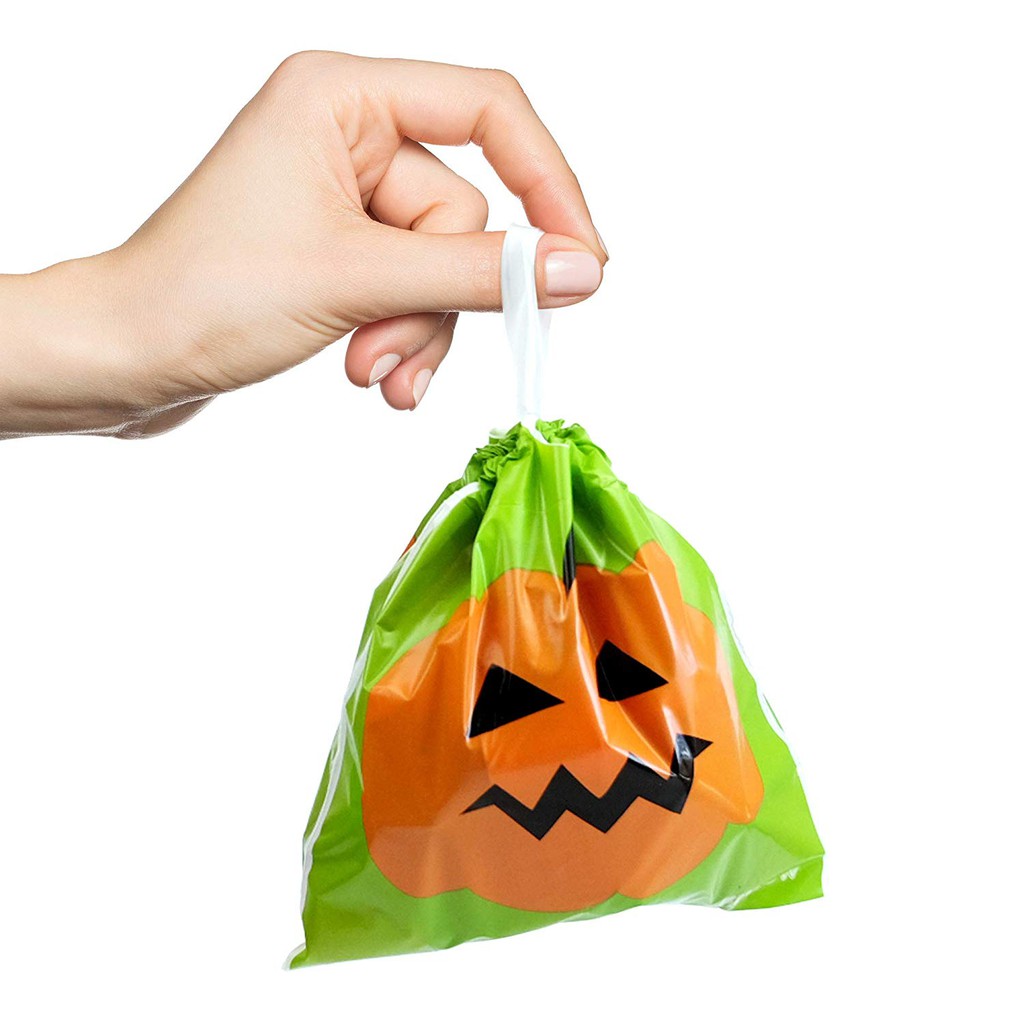 10 Túi Dây Rút Đựng Kẹo HALLOWEEN Trick or Treat Bags, Candy Bags