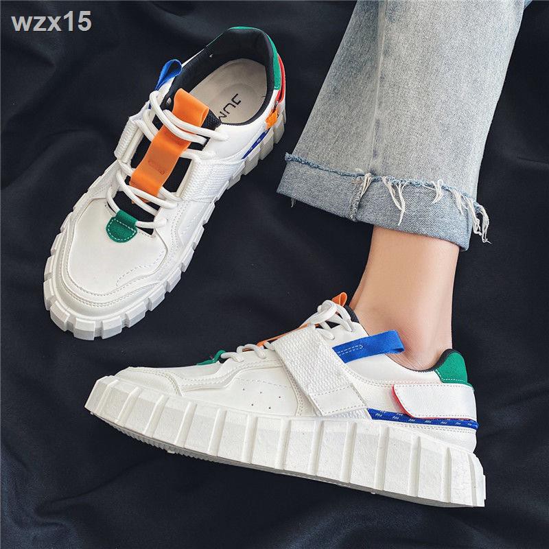 Summer board shoes nam phong cách hàn quốc sành điệu giản dị giày mọi kết hợp thời trang 2021 new student trắng tho