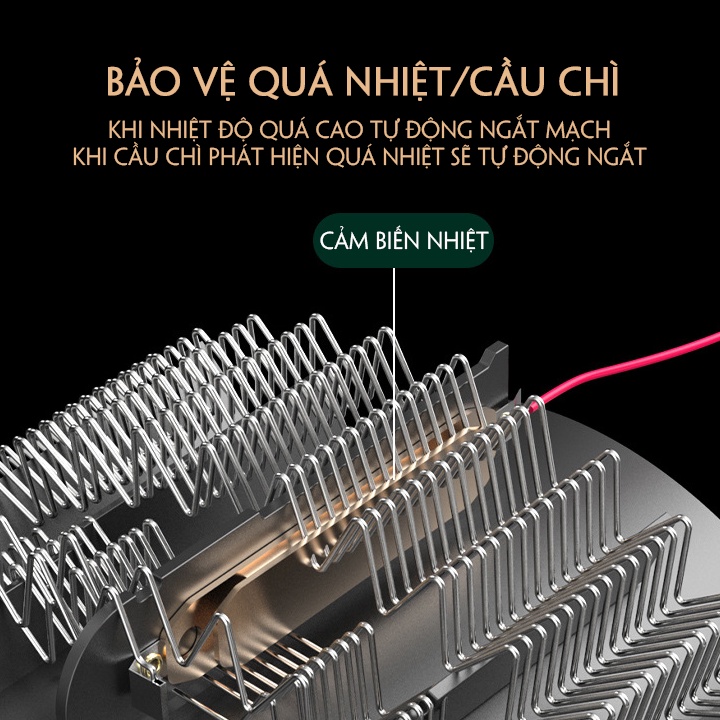 Quạt sưởi mini để bàn công suất 500W làm nóng cực nhanh - Cây máy sưởi mini mùa đông