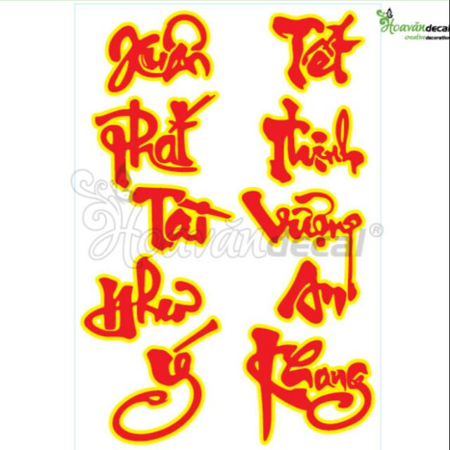 Decal Tết - câu đối