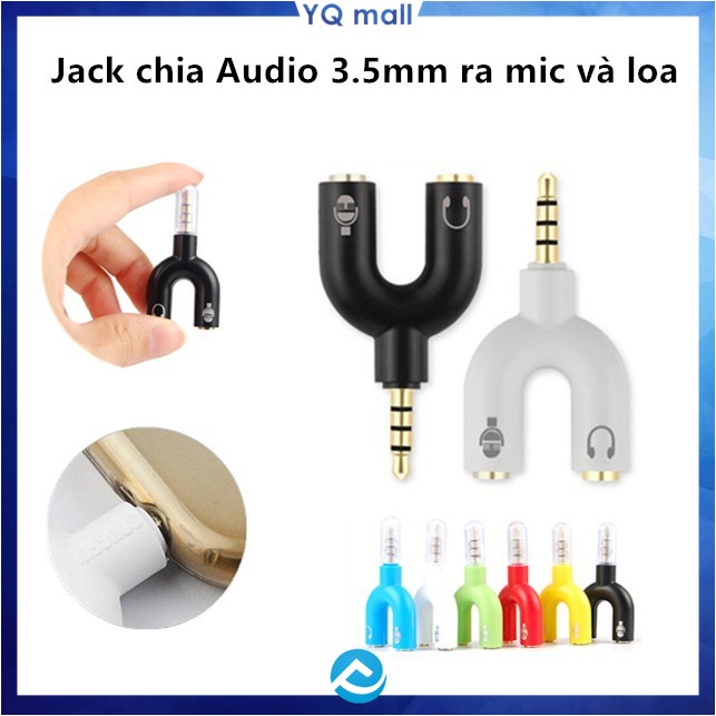 Jack chia Audio 3.5mm ra mic và loa