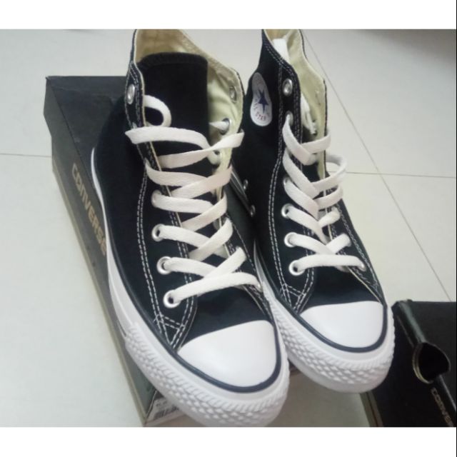 Giày converse classic đen cao cổ size 36.5 2hand