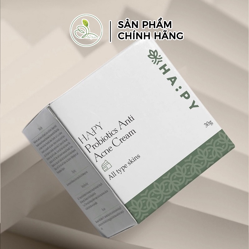 Kem dưỡng phục hồi cân bằng hệ vi sinh ha:py minigarden PROBIOTICS ANTI ACNE CREAM 30g PV1029