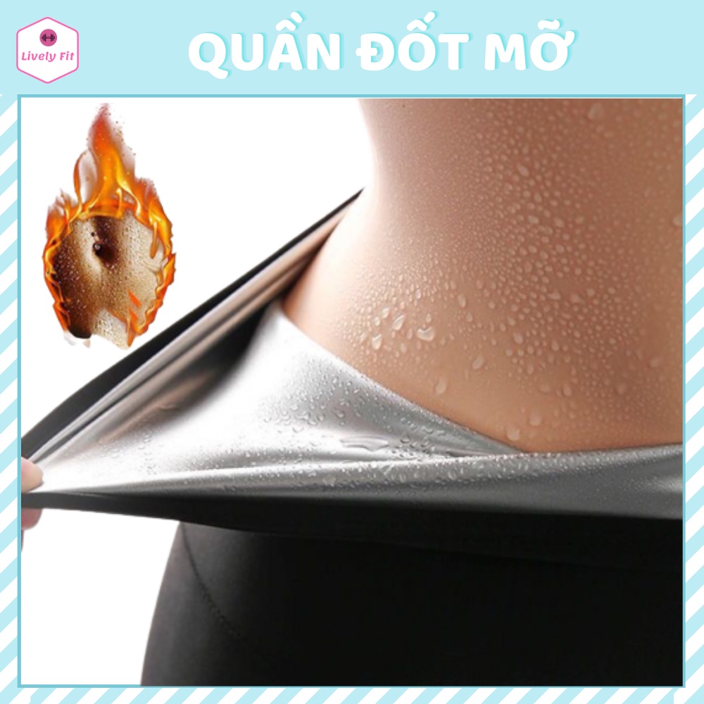 (HOT)Quần Legging Siêu Đốt Mỡ Cỡ Ngắn, Sinh Nhiệt Đổ Mồ Hôi Tan Mỡ, Da PU Không Thấm Nước, Gảm Cân Nhanh