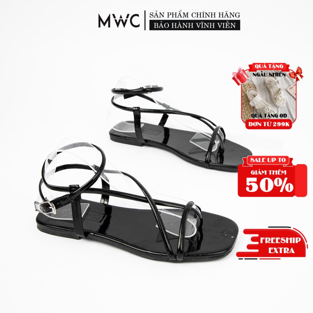 Giày sandal nữ quai mảnh đế bệt MWC NUSD- 2780