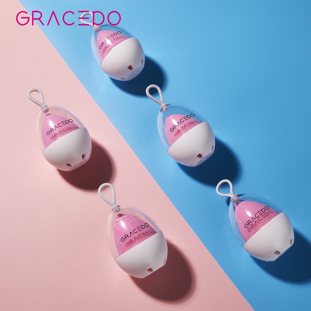 GRACEDO 1 Mút Trang Điểm Siêu Mềm Hình Trứng Kèm Hộp Đựng