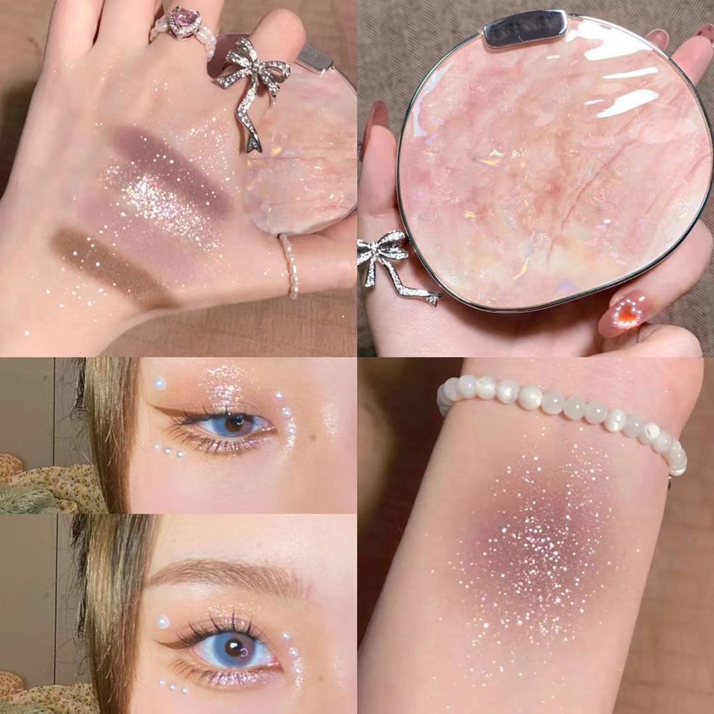 Bảng phấn mắt CVZ Eight Colors Eyeshadow Palette Shell Plate 8 màu kèm highlight phấn má CVZZ06 | BigBuy360 - bigbuy360.vn