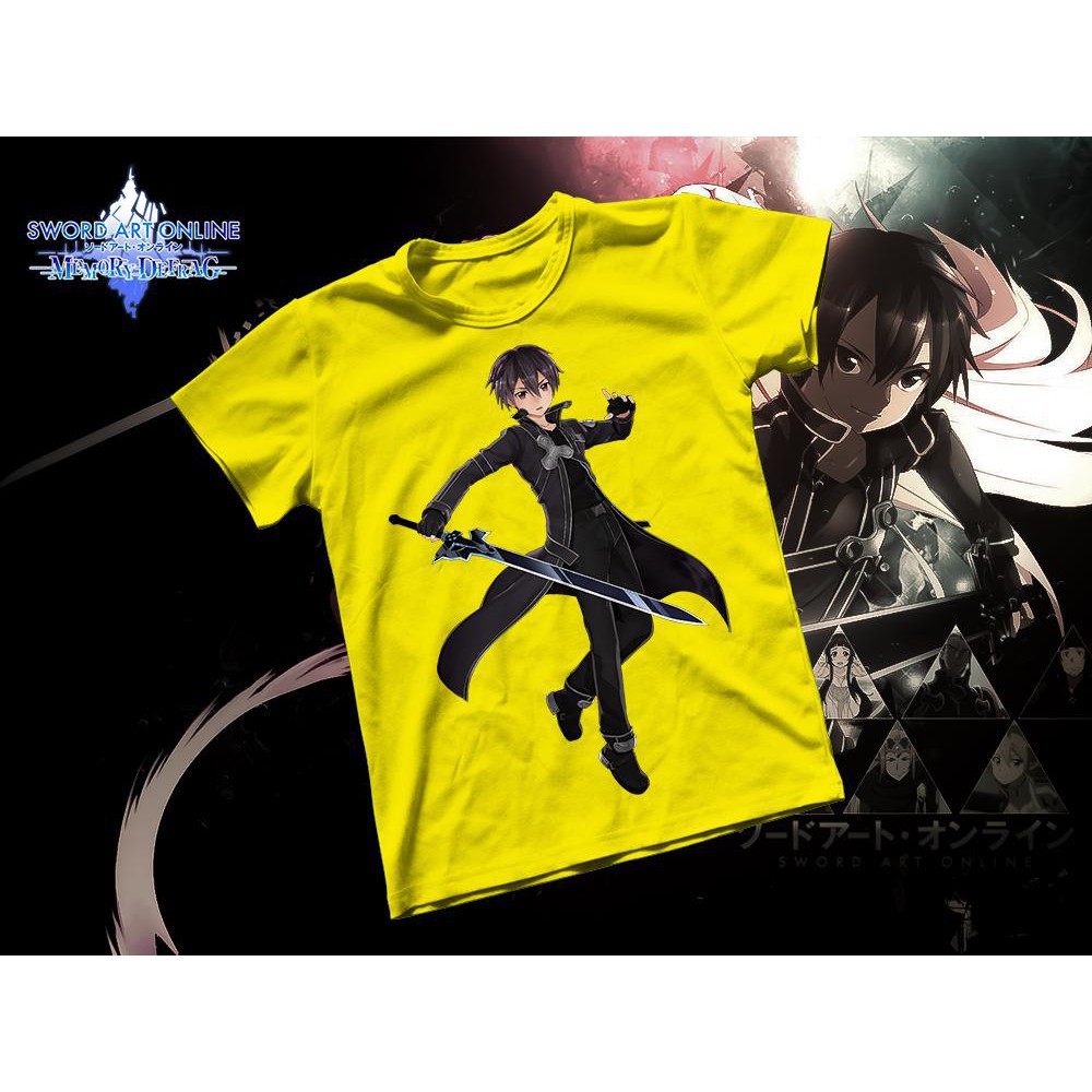 Áo thun Cotton Unisex - Anime - Sword Art Online - Kirito