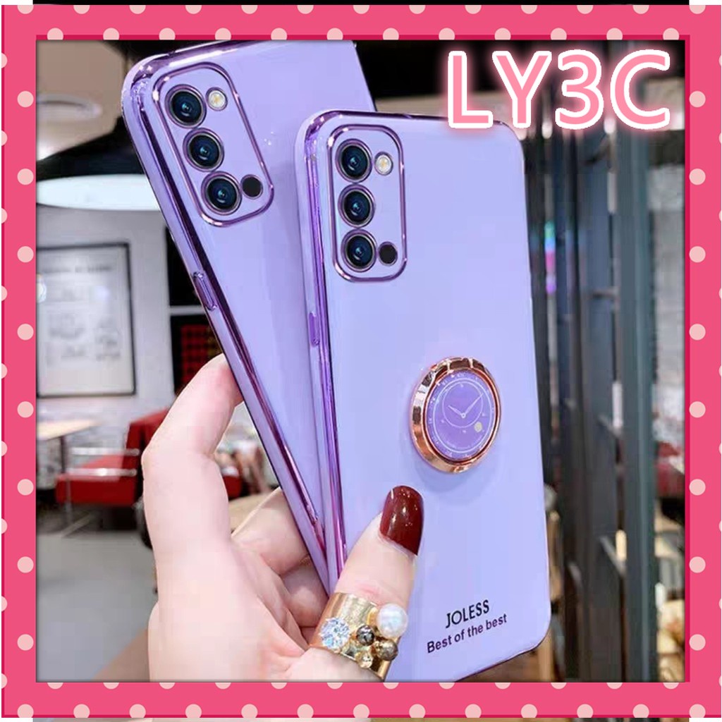 Ốp Điện Thoại Mềm Có Nhẫn Đỡ Mạ Điện Cho oppo Reno 5F 4 4lite 4F 5 5PRO 5lite