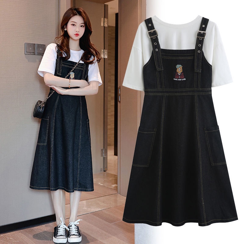 Váy Yếm Denim Dáng Chữ a Thời Trang Cho Học Sinh