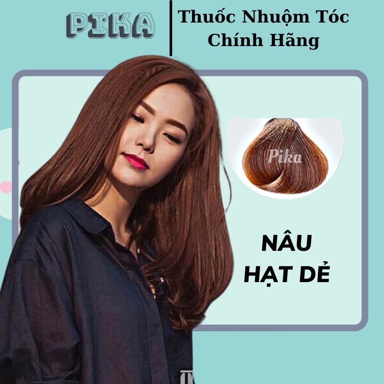 Thuốc Nhuộm Tóc Màu Nâu Hạt Dẻ Không Cần Tẩy By Pika