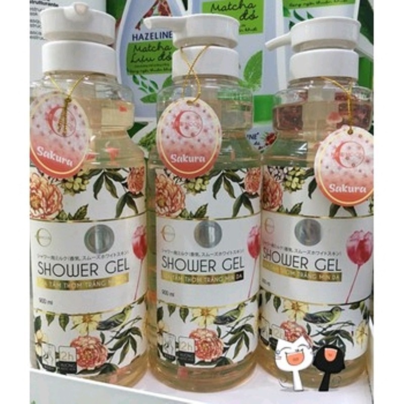 Sữa Tắm Jojoba Sakura Trắng Da Mịn Màng Hương Nước Hoa 950ml - mỹ phẩm ola
