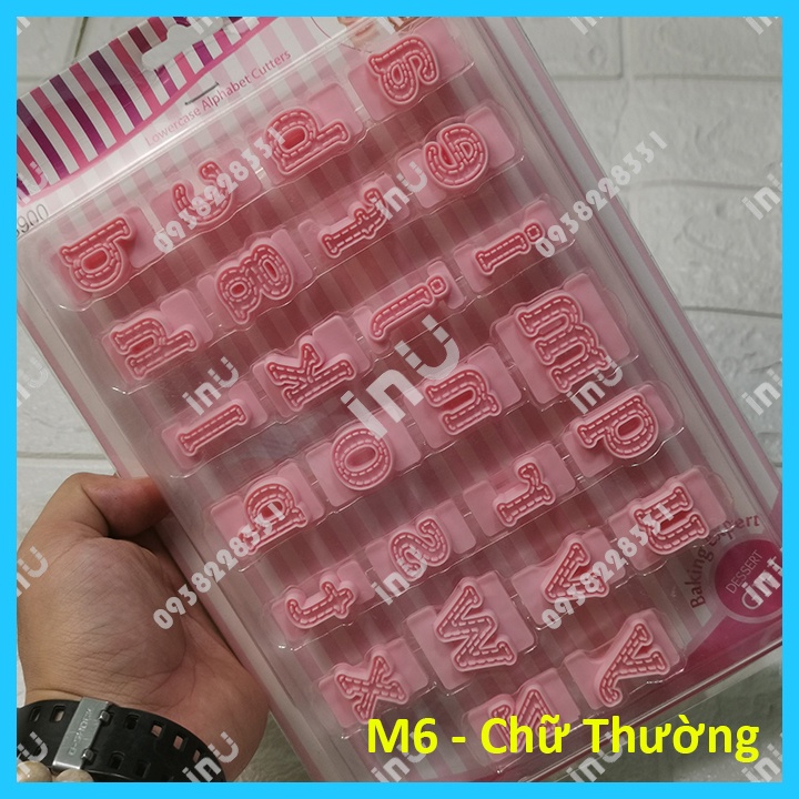 HCM - Bộ 40 khuôn chữ Fondant, khuôn cutter Chữ cái Chữ số làm fondant, làm bánh quy