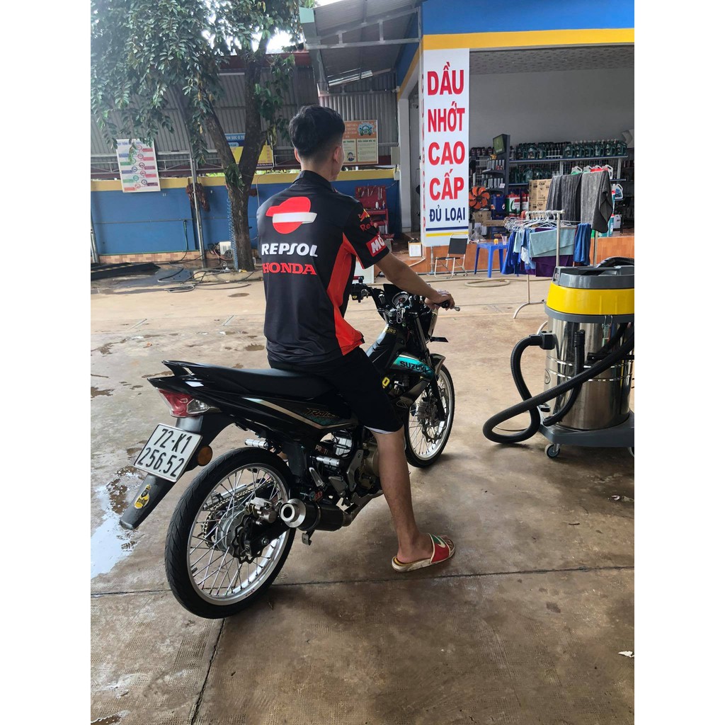 [ ẢNH THẬT] Áo thun tem xe các mẫu Honda Repsol, Yamaha, Suzuki, Ducati ( Size Từ 40kg --> 90kg) - THUN LẠNH