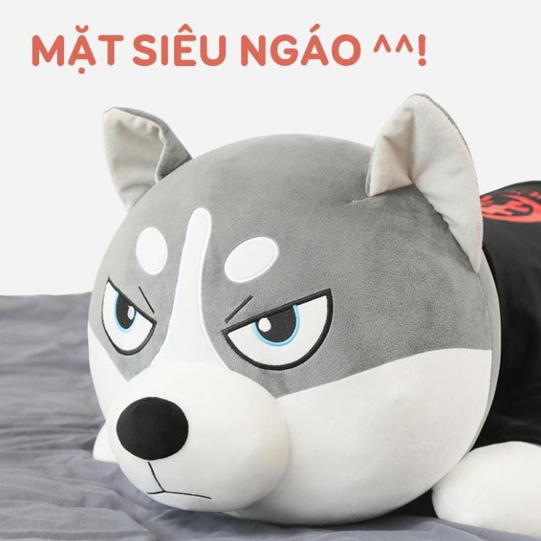 [New] Gấu Bông Chó, Mèo Husky 100% Bông Gòn Cao Cấp - Vải Nhung Cao Cấp