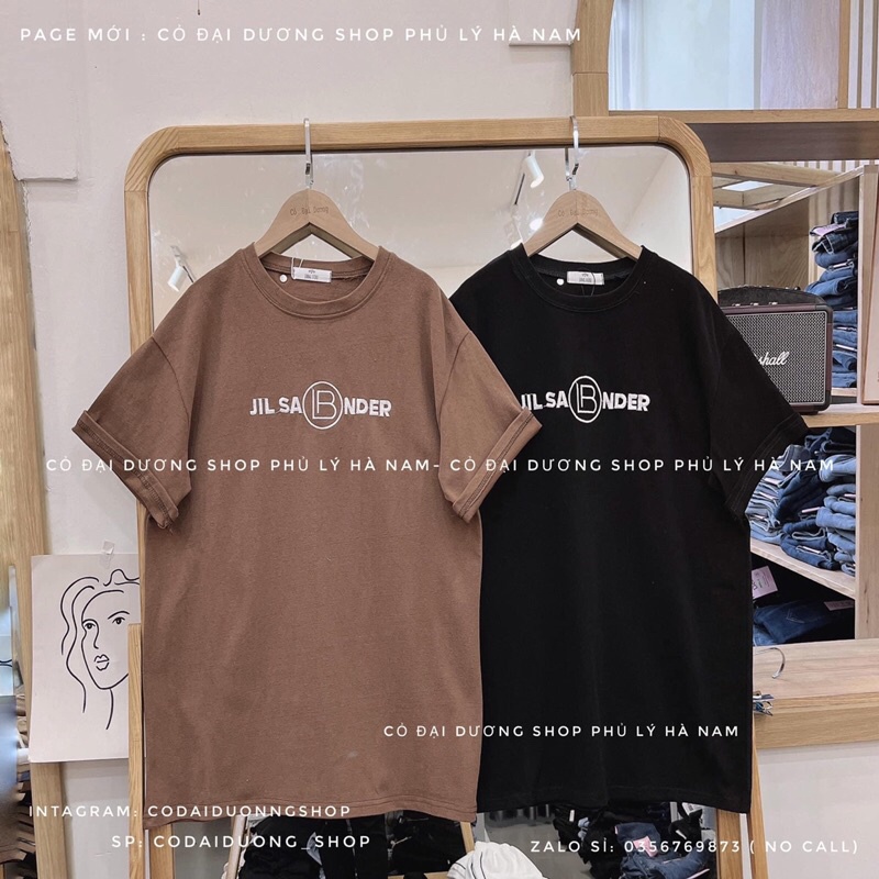 áo phông jilll sanderrr cộc tay