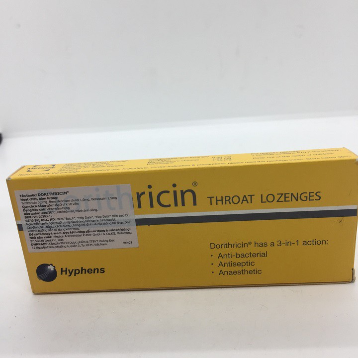 Viên ngậm Dorithricin Đức