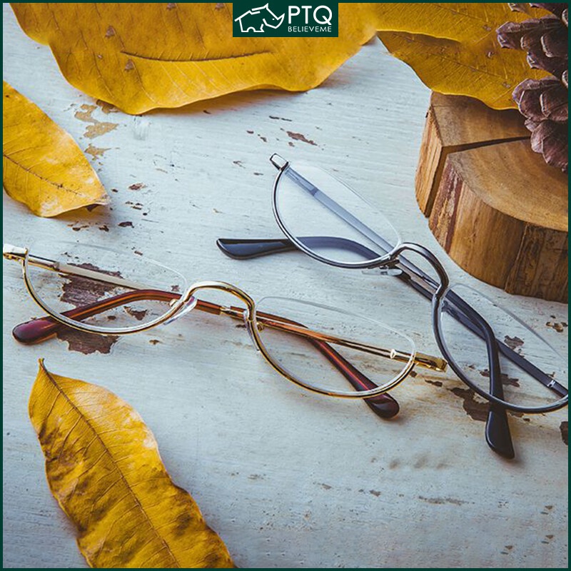 Kính Đọc Sách Gọng Nửa Gọng Bằng Nhựa HD Thời Trang Mới 2022