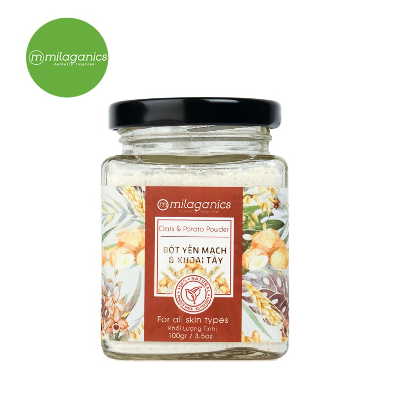 Bột Yến Mạch Khoai Tây Milaganics Hũ 100g