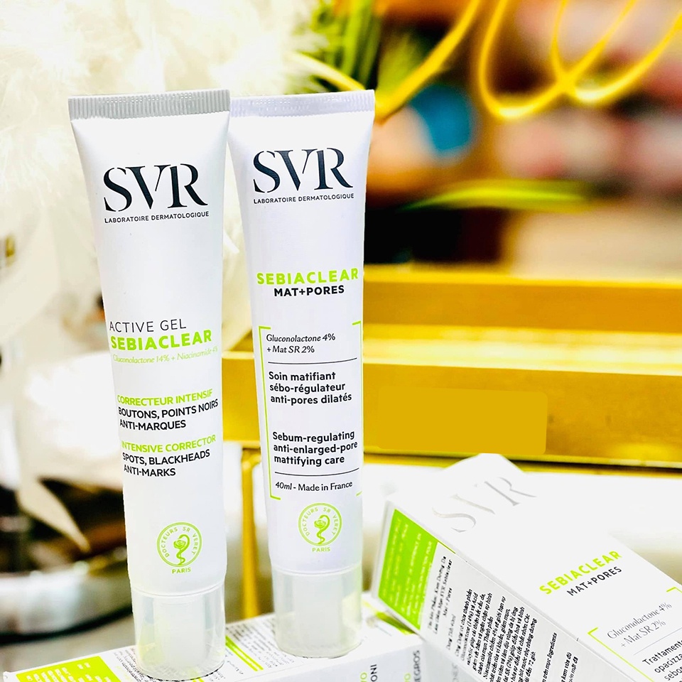 ✅ Kem Dưỡng Kiềm Dầu Giảm Mụn Và Thu Nhỏ Lỗ Chân Lông SVR Sebiaclear Mat + Pores 40ml