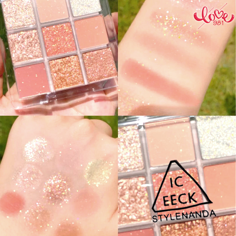 [Hàng mới về] Bảng Phấn Mắt Màu Sắc Rực Rỡ Ánh Ngọc Trai Lấp Lánh Lâu Trôi Không Thấm Nước Tiện Dụng