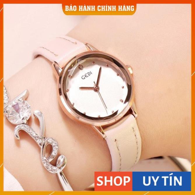 [NEW ARRIVAL] Đồng hồ nữ Gedi dây da mặt nhỏ siêu xinh - Hàng chính hãng