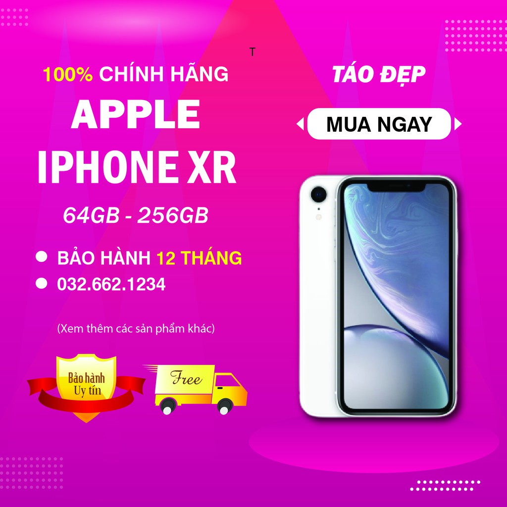 [Chính hãng] Điện thoại Iphone Xr lock và quốc tế zin all 100%