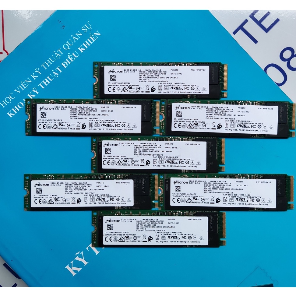 Ổ cứng Ssd m2 NVME Samsung Western Digital Micron Toshiba 256gb 2280 2230
