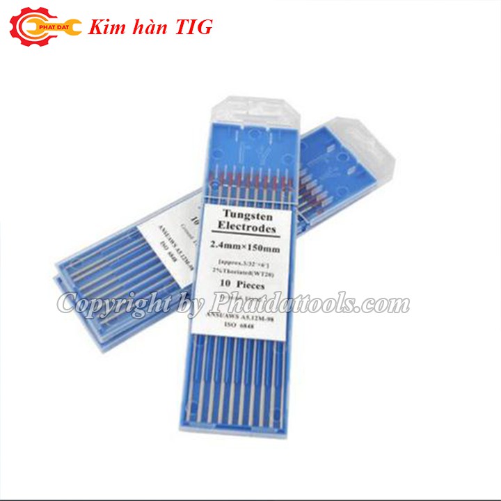 Kim hàn TIG Kydosu JAPAN 1.6-2.0-2.4mm tùy chọn-Điện cực TUNGSTEN cho máy hàn Tig-Hộp 10 chiếc